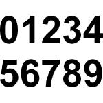 Numéro adhésif noir, Hauteur 14 centimètres, au choix de 0 à 9 (Conforme FFM)