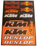 Planche adhésifs déco "KTM" + "DUNLOP"